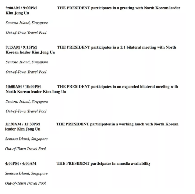 trump-kim jong un summit full schedule where and where to watch