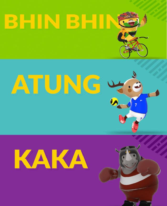 Bhin Bhin , Atung and Kaka are the game mascots of 2018 Asian games
